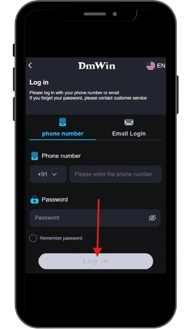 Click login button